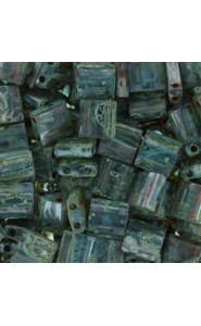 Miyuki tila 5x5mm beads - Picasso transparent olivine TL-4506